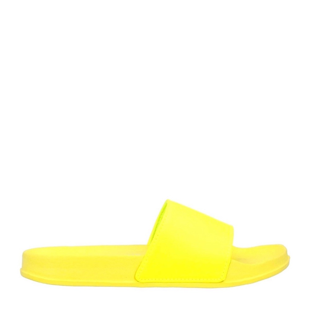 Yellow Slide Sandals - Women